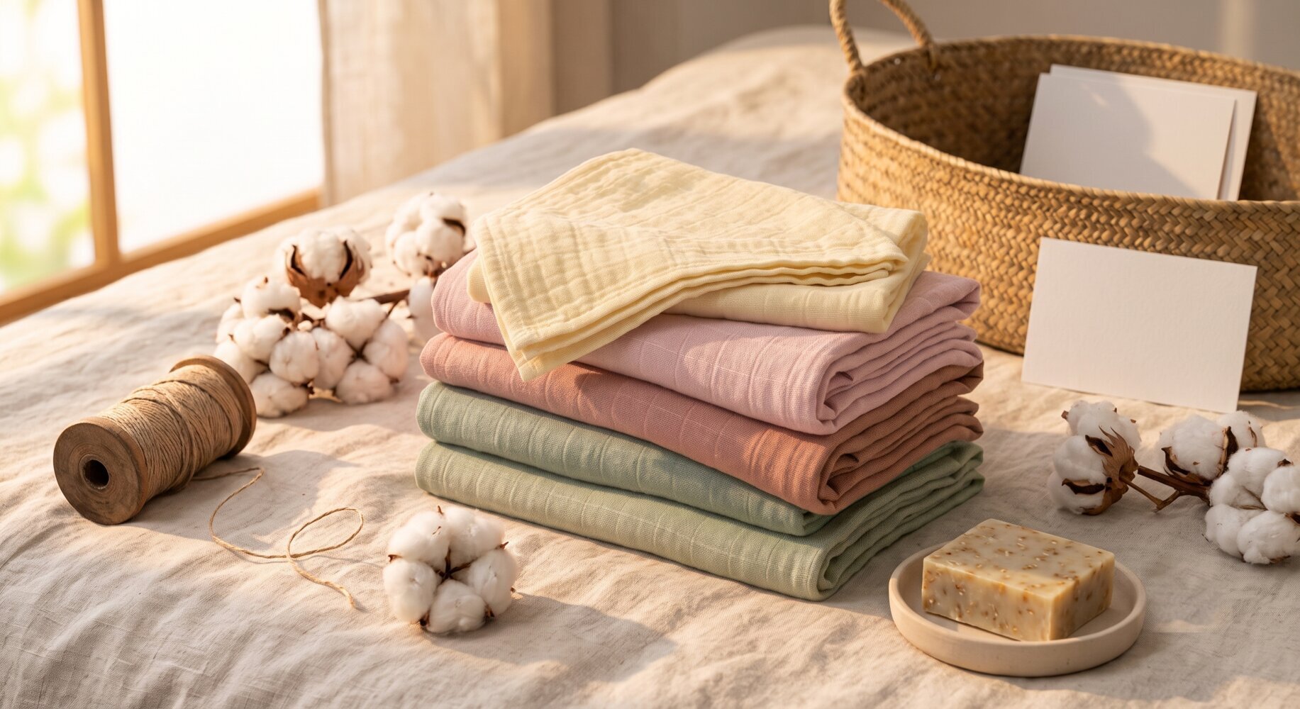 Personalised keepsake muslin