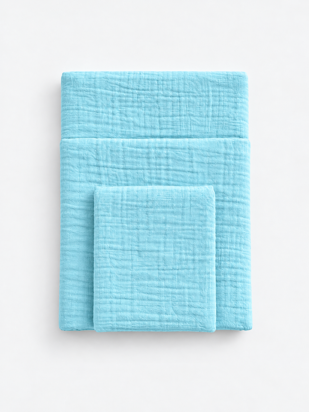 Blue Jello Cotton Muslin Towel colour reference by White Flowerr