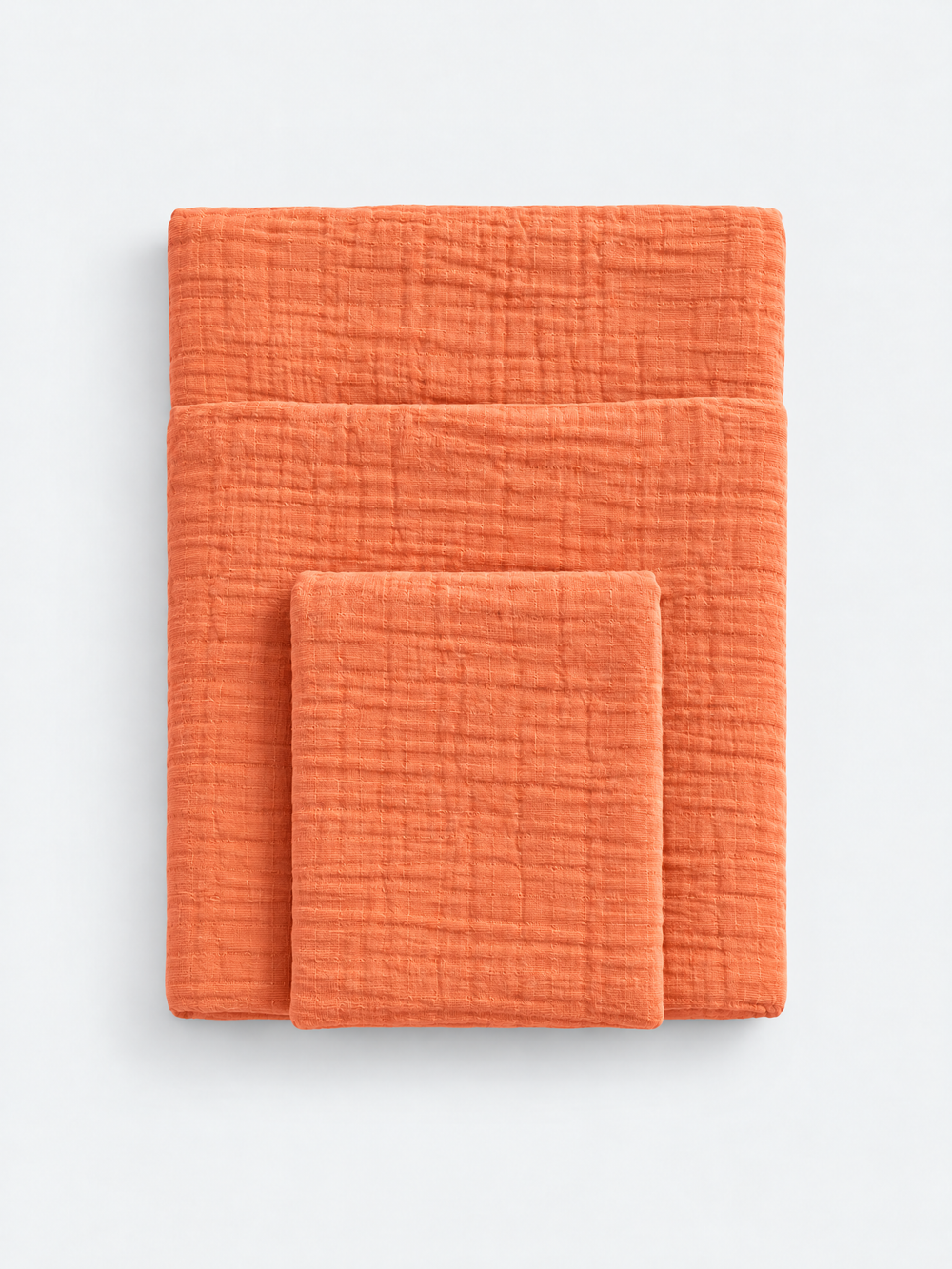 Peach Fizz Cotton Muslin Towel colour reference by White Flowerr