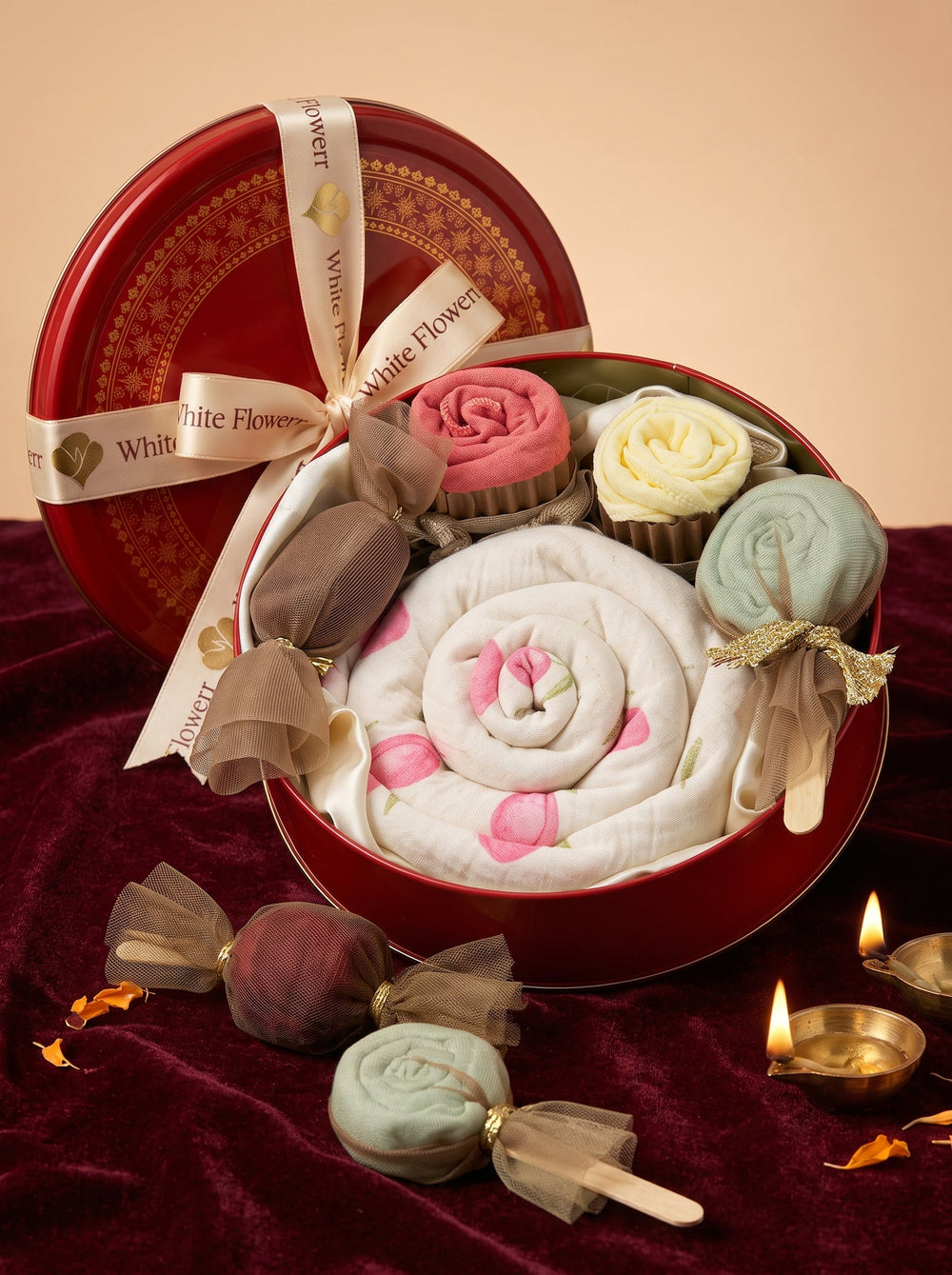 The Prestige Case styled with diyas