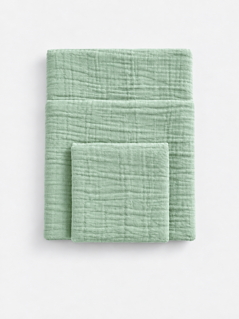Sea Foam Salad Cotton Muslin Towel colour reference by White Flowerr