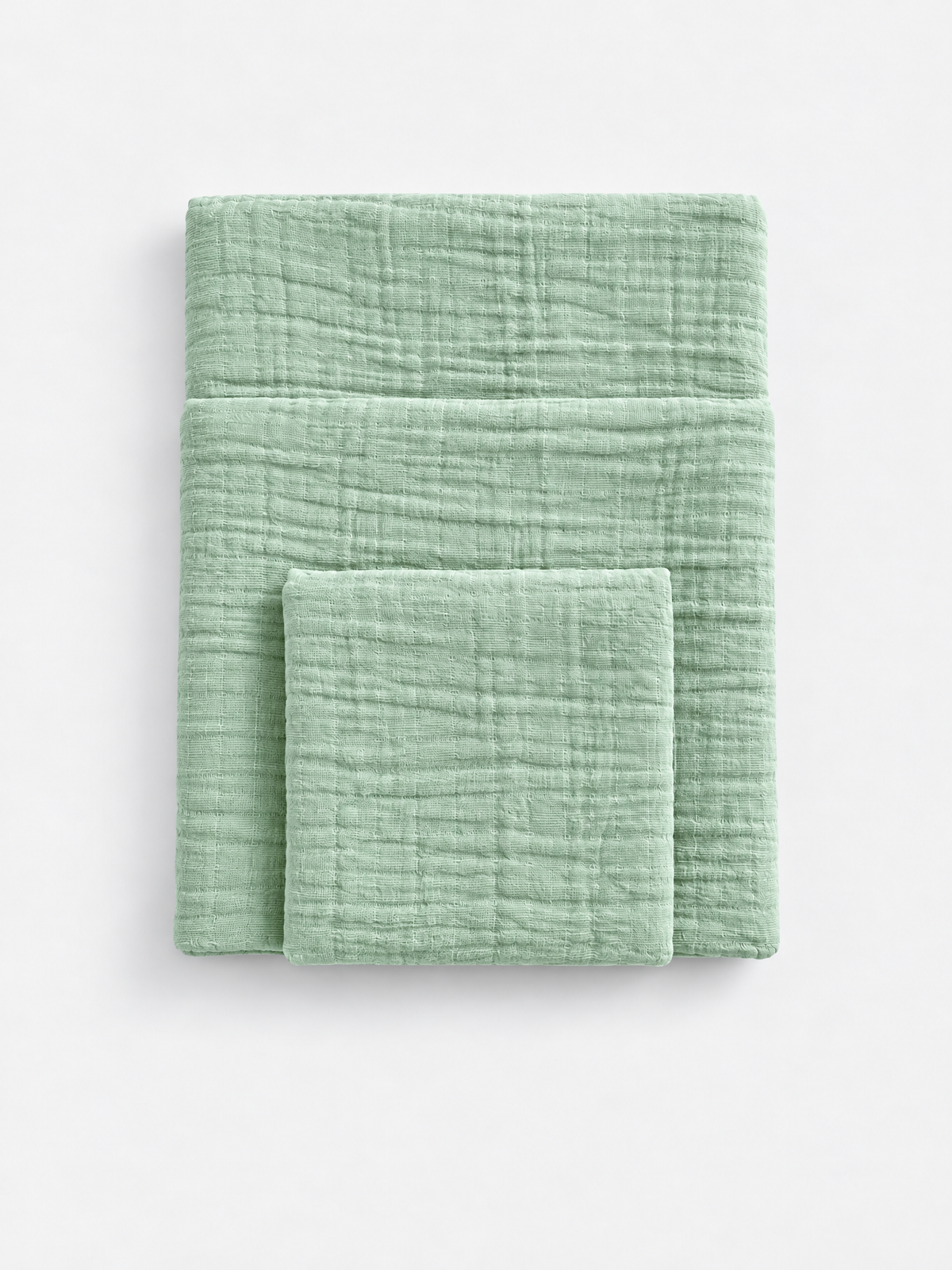 Sea Foam Salad Cotton Muslin Towel colour reference by White Flowerr