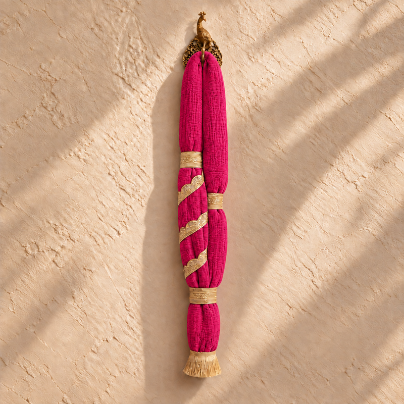 The Utsav Maala by White Flowerr, cotton muslin ceremonial towel garland