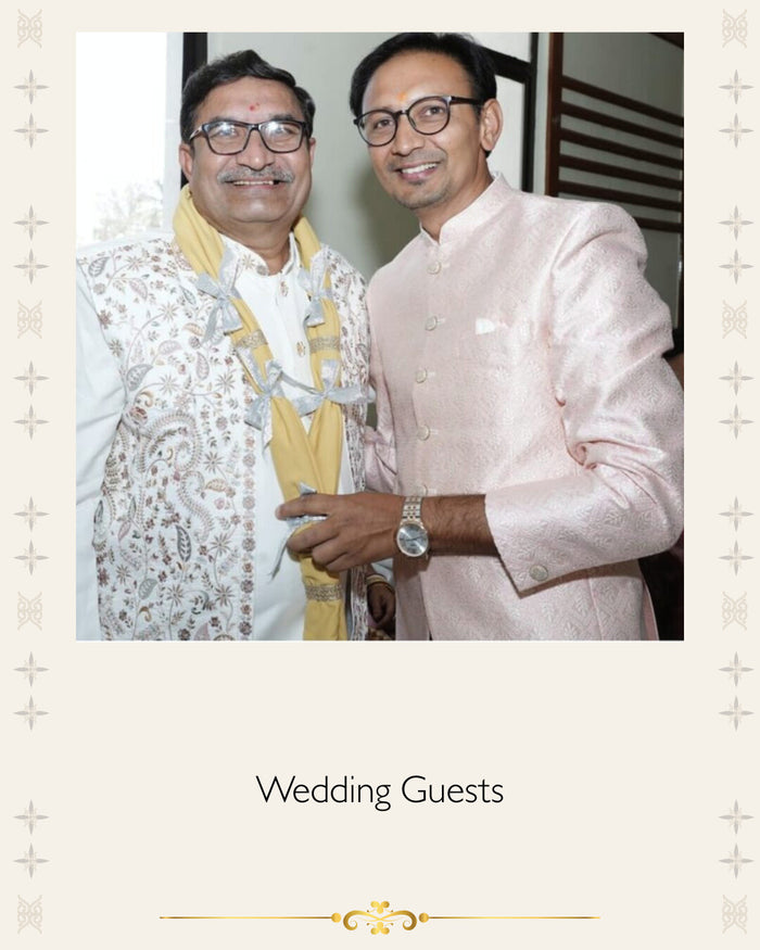 Wedding guests honoured with a White Flowerr Vastra Maala